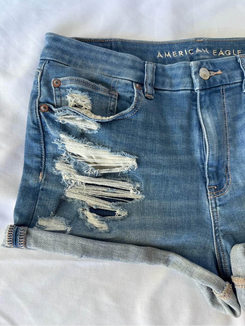 American Eagle Outfitters Next Level Stretch Curvy High-Rise Shortie Size 12 - Picture 3 of 11